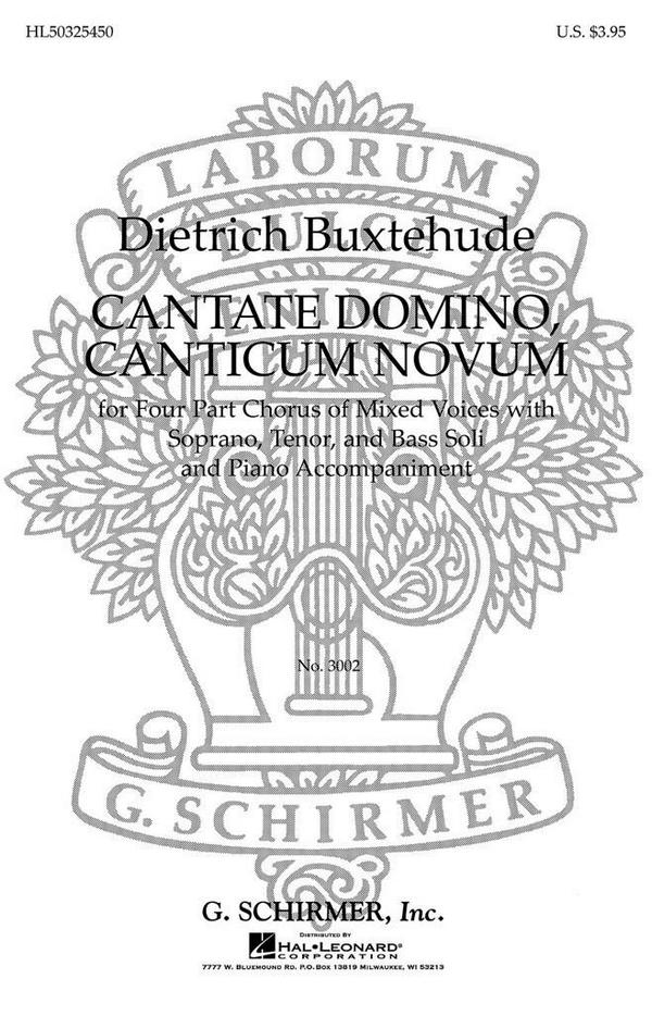 Canticum Domino Canticum Novum&nbsp;&nbsp;for soli, mixed chorus and piano&nbsp;&nbsp;score (la)