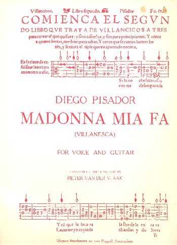 Madonna mia  for voice and guitar  core