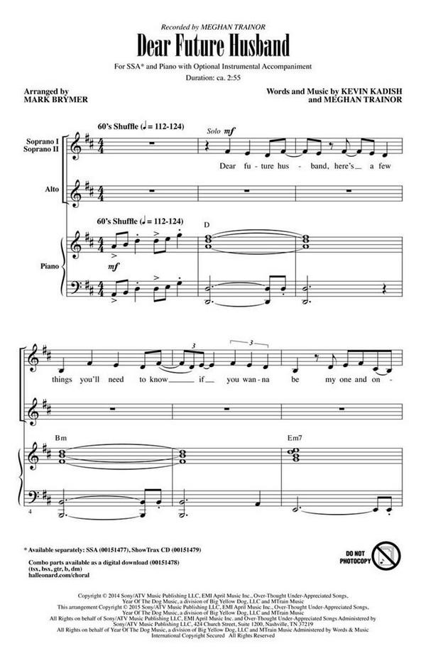 Dear future Husband&nbsp;&nbsp;for female chorus and instruments&nbsp;&nbsp;vocal score