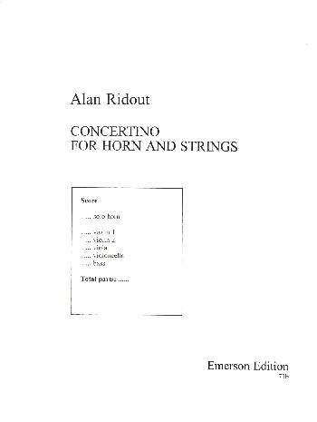 Concerto  for horn and string orchestra  parts (solo-3-3-2-2-1)