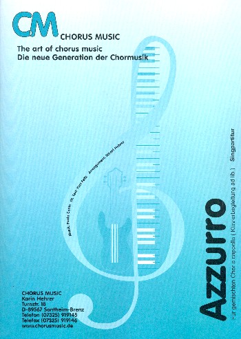 Azzurro  für gem Chor a cappella (Klavier ad lib)  Chorpartitur (dt)