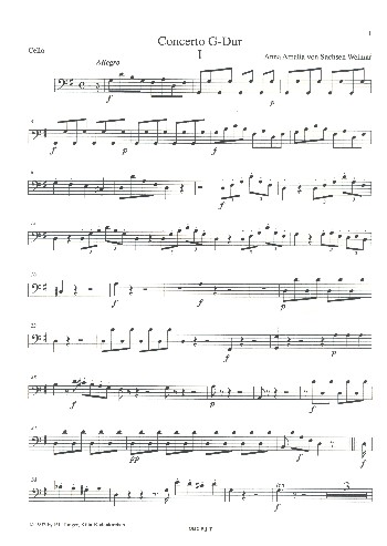 Konzert G-Dur  für Cembalo und Orchester  Violoncello