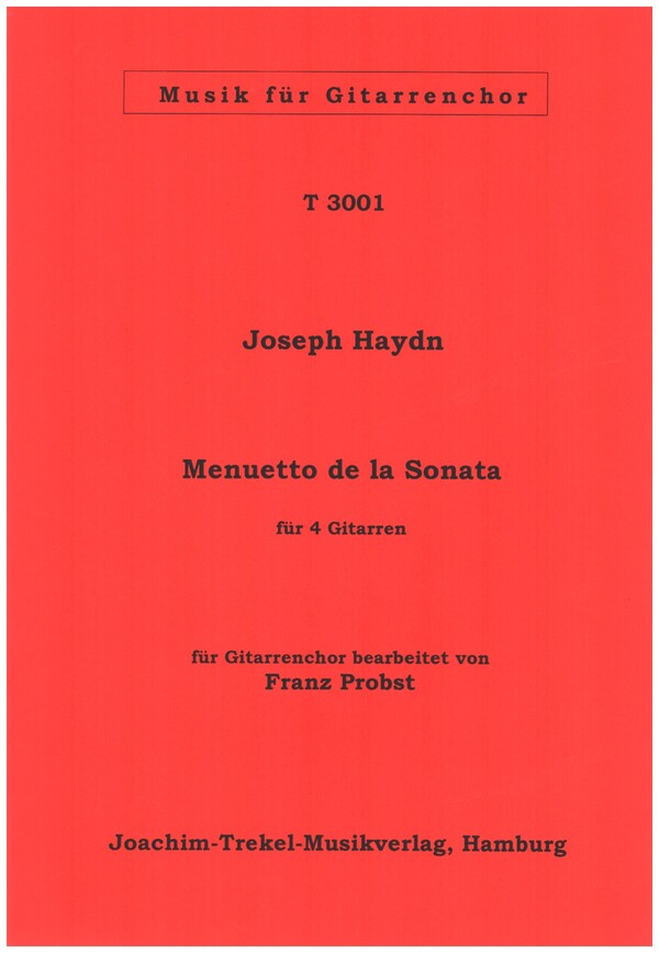 Menuetto e la sonata&nbsp;&nbsp;für 4 Gitarren (Ensemble)&nbsp;&nbsp;Partitur und Stimmen