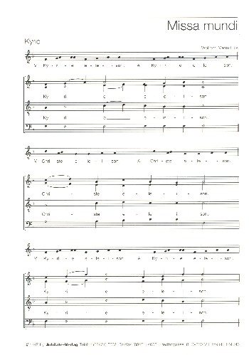 Missa mundi  für gem Chor a cappella  Partitur