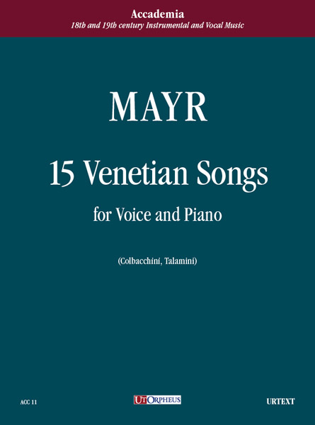 15 venetian Songs  for voice and piano  score
