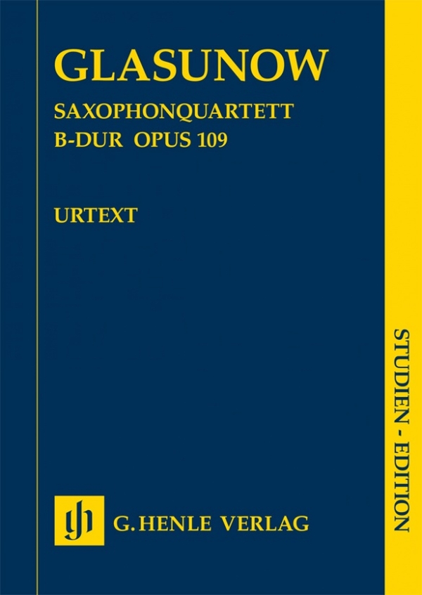 Saxophonquartett B-Dur op.109&nbsp;&nbsp;für 4 Saxophone (SATBar)&nbsp;&nbsp;Studienpartitur