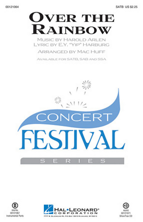 Over the Rainbow  for female chorus and piano  score