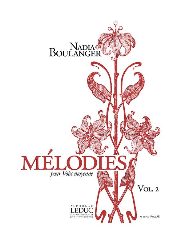Mélodies vol.2  pour voix moyenne et piano  partition (dt/frz)
