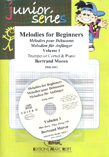 Melodies for Beginners vol.1 (+CD)&nbsp;&nbsp;for trumpet or cornet and piano&nbsp;&nbsp;