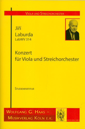 Konzert LabWV314  für Viola und Streichorchester  Studienpartitur