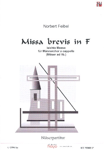 Missa brevis F-Dur  für Männerchor a cappella (Bläser ad lib)  Bläser-Partitur