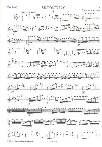 Sinfonie C-Dur  für Kammerorchester  Violine 1