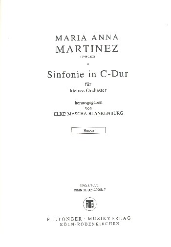 Sinfonie C-Dur  für Kammerorchester  Violoncello/Kontrabass