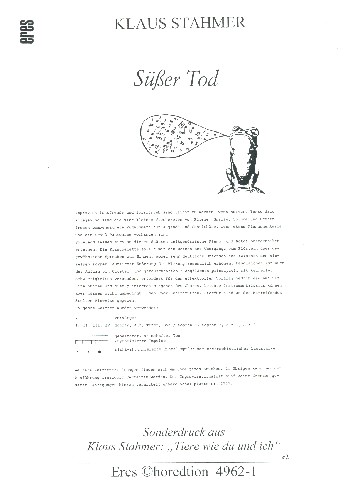 Süsser Tod  für gem Chor (Sprechgesang) a cappella  Partitur