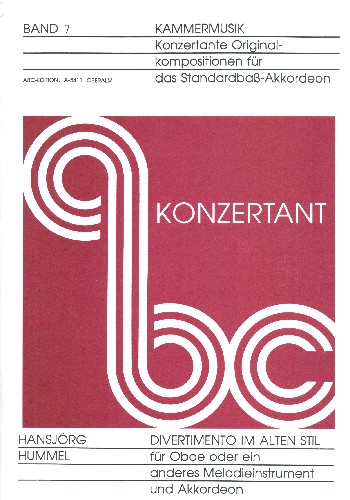 ABC konzertant Band 7  für Oboe  und Akkordeon  