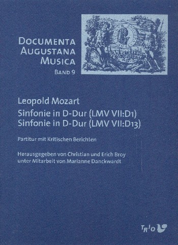 2 Sinfonien in D-Dur (VII:D1  und  VII:D13)  für 2 Hörner, Streicher und Bc  Partitur mit kritischem Bericht