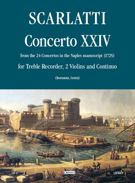 Concerto no.24  for treble recorder, 2 violins and Bc  score and parts