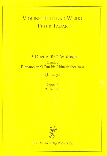 15 Duette op.6 Band 2  für 2 Violinen  Stimmen