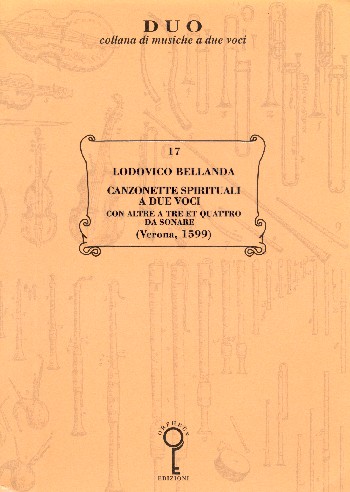 Canzonette spirituali a 2 voci  für 2 Stimmen und 3-4 Instrumente  Partitur