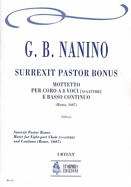Surrexit Pastor Bonus  for double chorus and Bc  score