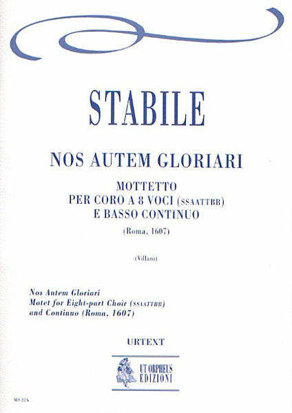 Nos autem gloriari&nbsp;&nbsp;for double chorus and Bc&nbsp;&nbsp;score