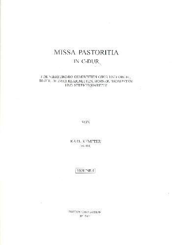 Missa pastoritia C-Dur op.114&nbsp;&nbsp;für gem Chor und Instrumente&nbsp;&nbsp;Streicher-Stimmensatz (3-3-3-3)