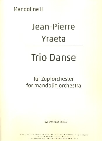 Trio Danse  für Zupforchester  Mandoline 2
