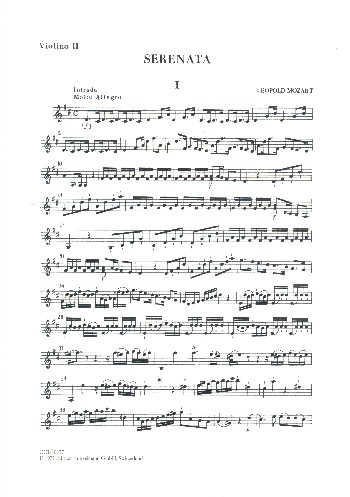 Serenade D-Dur  für Orchester  Violine 2