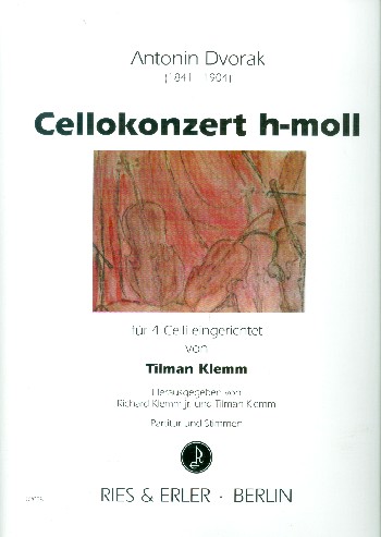Konzert h-Moll für Violoncello und Orchester  für 4 Violonceli (Violoncello solo und 3 Violoncelli)  Partitur und Stimmen