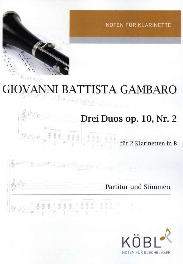 Duo op.10,2  für 2 Klarinetten  Partitur und Stimmen