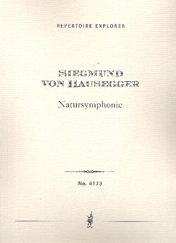 Natursymphonie  für gem Chor und Orchester  Studienpartitur (dt)