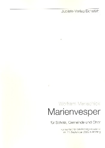 Marienvesper  für Schola, Gemeinde und gem Chor  Partitur