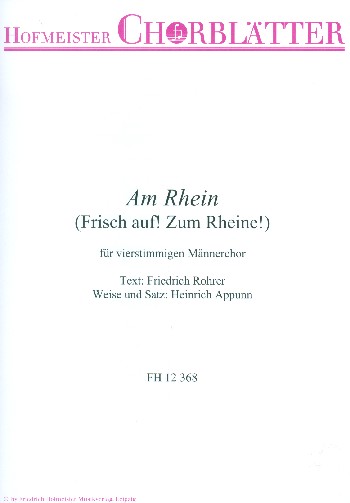 Am Rhein op.5  für Männerchor a cappella  Partitur