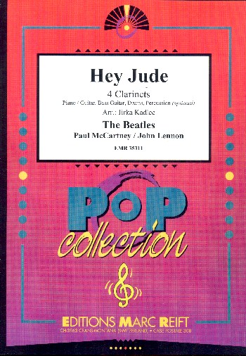 Hey Jude:&nbsp;&nbsp;for 3 clarinets and bass clarinets (piano and rhythm group ad lib)&nbsp;&nbsp;score and parts