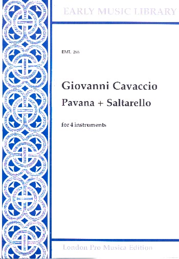 Pavana  und  Saltarello  für 4 Instrumente (SATB)  4 Spielpartituren