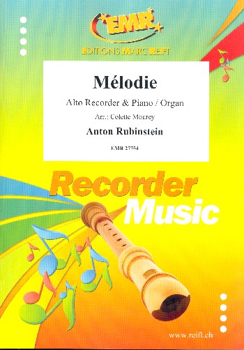 Mélodie in F  for alto recorder and piano (organ)  