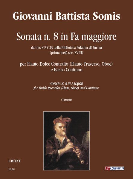 Sonata in fa maggiore no.8  per flauto dolce (flauto traverso/oboe) e Bc  partitura e parti