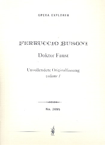 Doktor Faust (unvollendete Originalfassung)    Studienpartitur in 3 Bänden