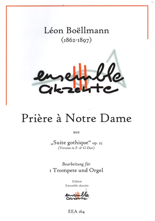 Prière à Notre Dame aus Suite gothique op.25  für Trompete und Orgel  