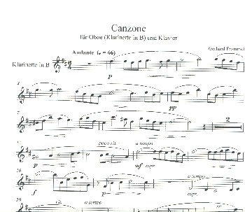 Canzone  für Oboe (Klarinette) und Klavier  Oboe/Klarinette