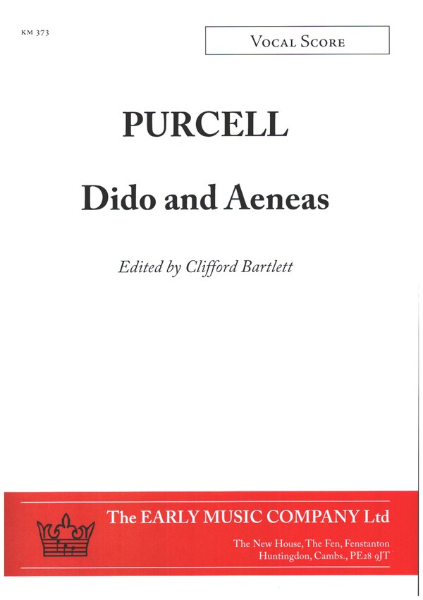 Dido and Aeneas &nbsp;&nbsp;NEW with just the bass part for instrumental music&nbsp;&nbsp;voices (vocal score/new edition 2019)
