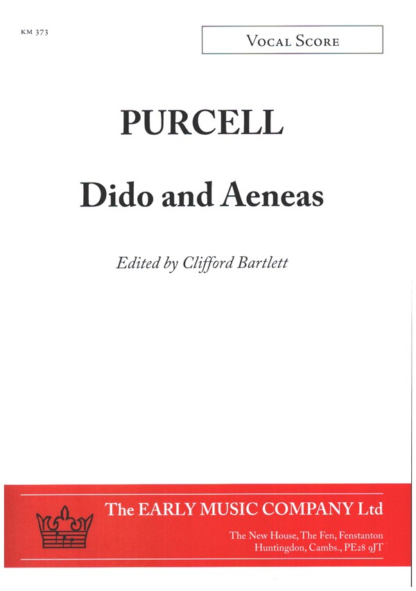 Dido and Aeneas   NEW with just the bass part for instrumental music  voices (vocal score/new edition 2019)