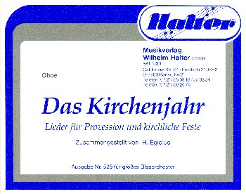 Das Kirchenjahr&nbsp;&nbsp;für Blasorchester&nbsp;&nbsp;Oboe