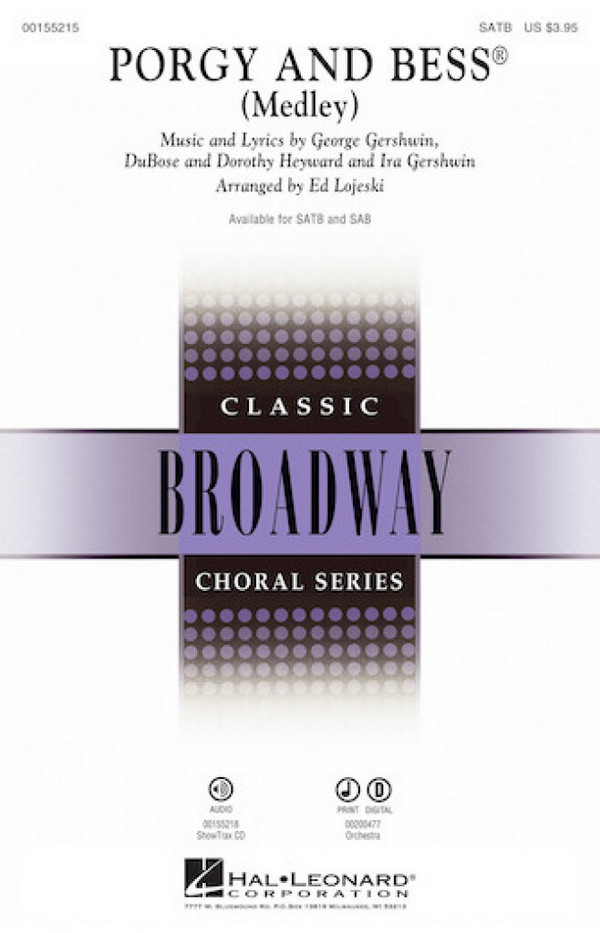 Porgy & Bess Medley&nbsp;&nbsp;for mixed chorus and instruments&nbsp;&nbsp;vocal score