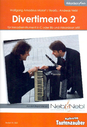 Divertimento Band 2  für Melodieinstrument in C (B) und Akkordeon  Partitur und Stimme