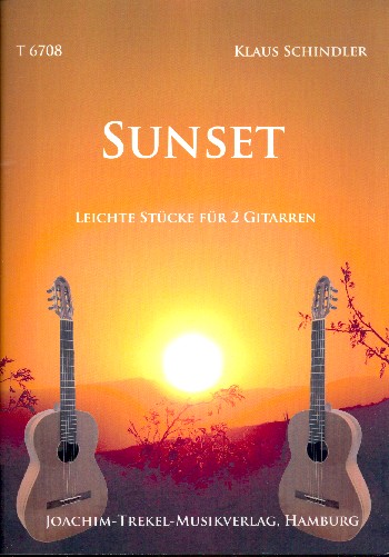 Sunset - leichte Stücke  für 2 Gitarren  Spielpartitur