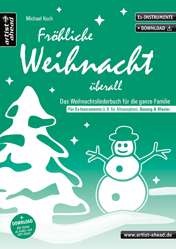 Fröhliche Weihnacht überall (+Download)  für flexibles Ensemble (Gesang/Instrumente)  Spielpartitur für Instrumente in Es (mit Texten und Akkorden)