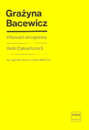 Concerto n.5  for violin and orchestra  violin and piano