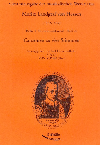 3 Canzonen  für 4 Instrumente (SATB)  4 Spielpartituren