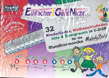 32 Kinderlieder, Weihnachtslieder, Hits & Evergreens in C-Dur (+CD):  für Mundharmonika MelodyStar  